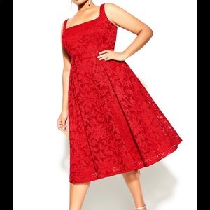 NWT City Chic Jackie O Dress - Red - 18 - Plus